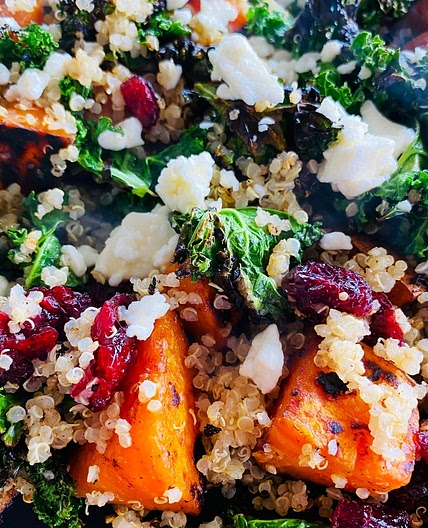 Blackstone Sweet Potatoes and Kale