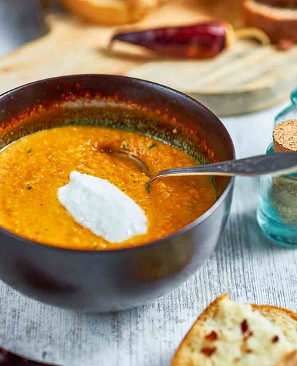 Spiced Carrot Lentil Soup