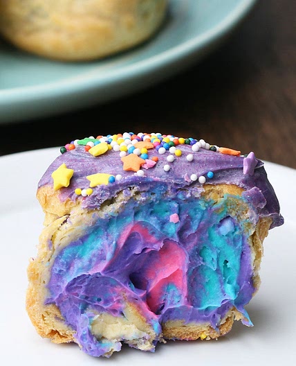 Unicorn Cream Puffs Recipe by Tasty