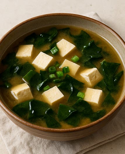 Homemade Miso Soup with Tofu