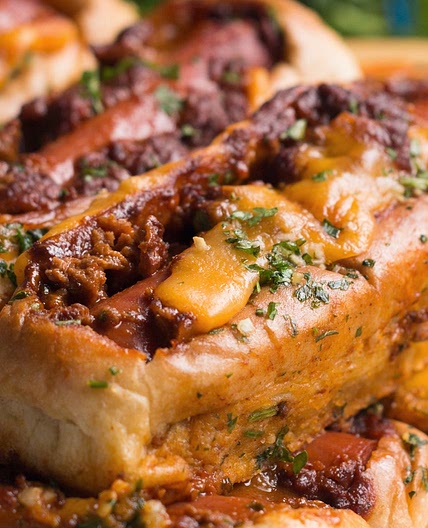 Chili Cheese Dog Boats Recipe by Tasty