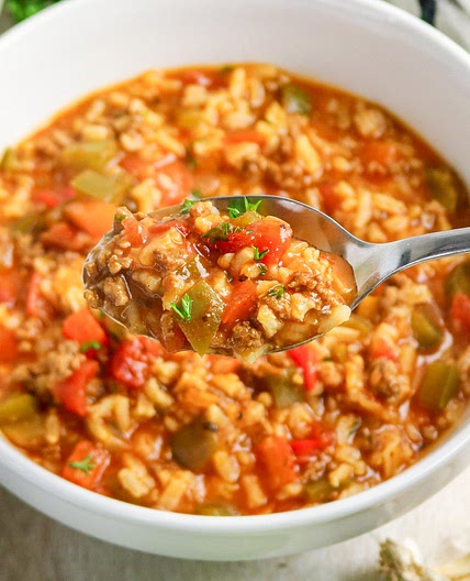 Homemade Stuffed Pepper Soup Recipe