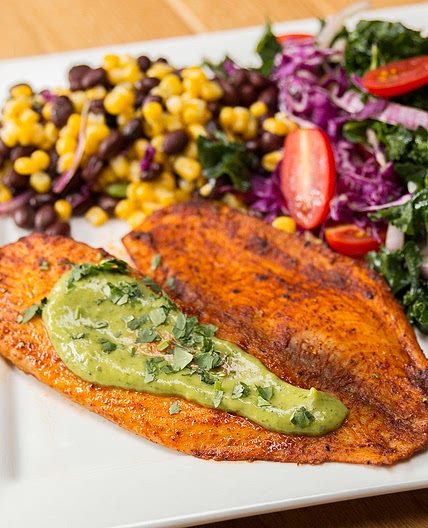 Chili Lime Baked Tilapia With Avocado Crema Recipe by Tasty