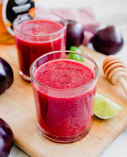Plum, Cherry, and Cinnamon Smoothie
