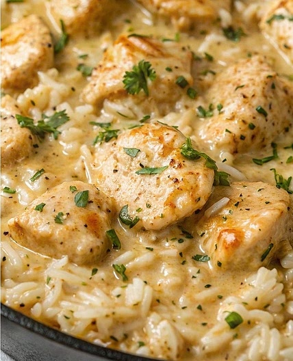 Creamy Herb chicken & Basmati Rice