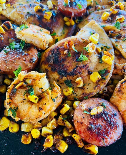 Griddle Pierogi Shrimp Boil
