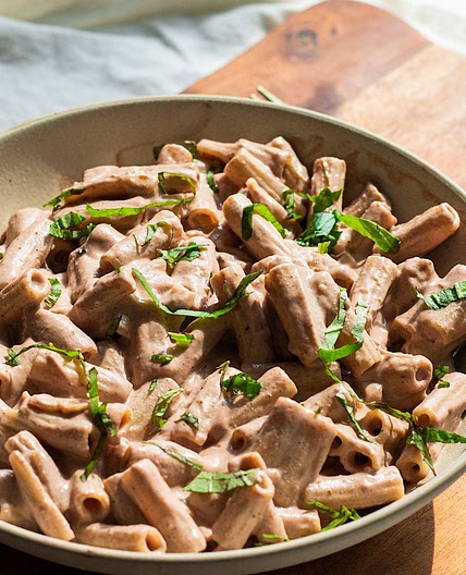Purple Cauliflower Cottage Cheese Pasta (high protein)