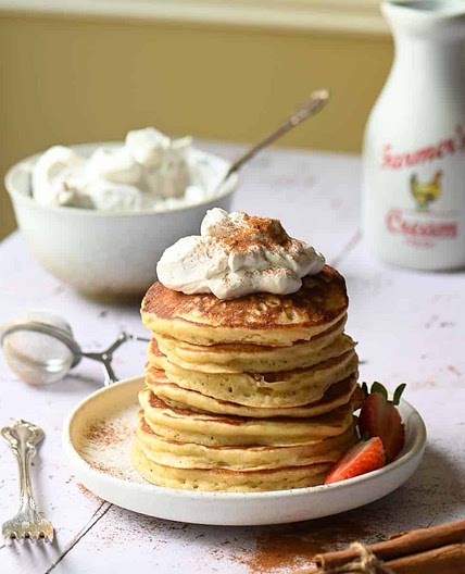 Cinnamon Sweet Cream Pancakes