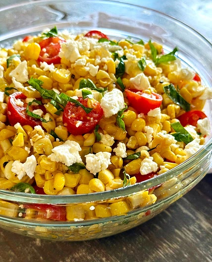 Feta Corn and Tomato Salad