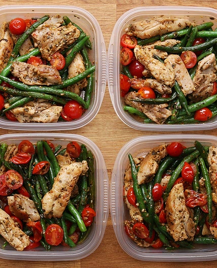 Weekday Meal-Prep Pesto Chicken & Veggies Recipe by Tasty