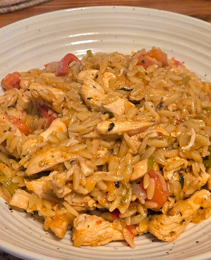 Spicy Chicken and Orzo