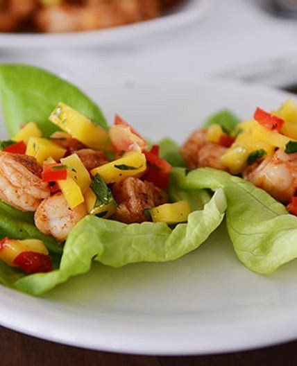 Shrimp and Mango Salsa Lettuce Wraps