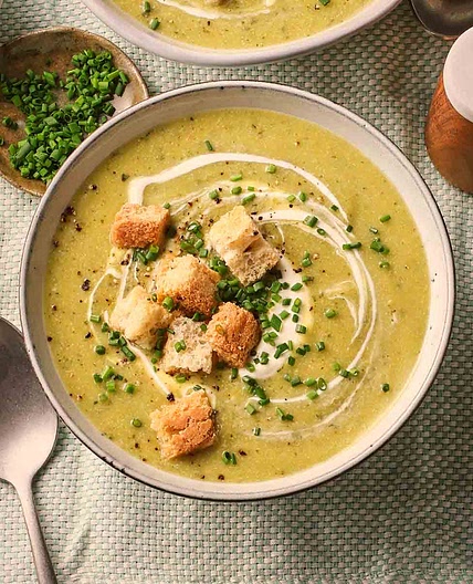 Easy Courgette Soup {with Parmesan}