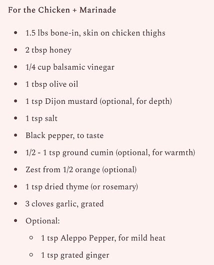 Honey balsamic chicken 