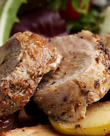 Easy One-Pan Pork Tenderloin Dinner With Apples And Onion Recipe by Tasty