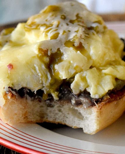 Egg and Green Chile Molletes