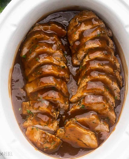 Glazed Slow Cooker Pork Tenderloin recipe