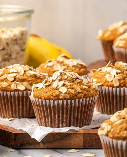 Oat Flour Banana Muffins
