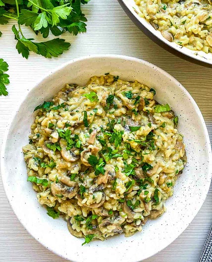 One Pot Mushroom and Herb Rice