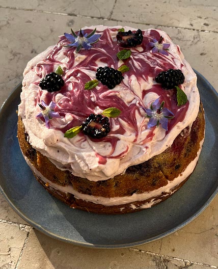 Torta al limone, lavanda e frutti di bosco 🫐🍋🪻