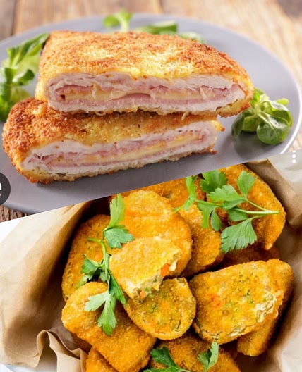Cordon bleu + nuggets de légumes