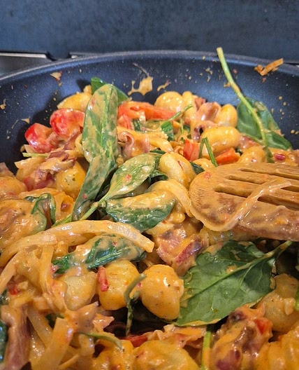Gnocchi crémeux et bacon