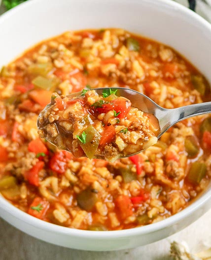 Homemade Stuffed Pepper Soup Recipe