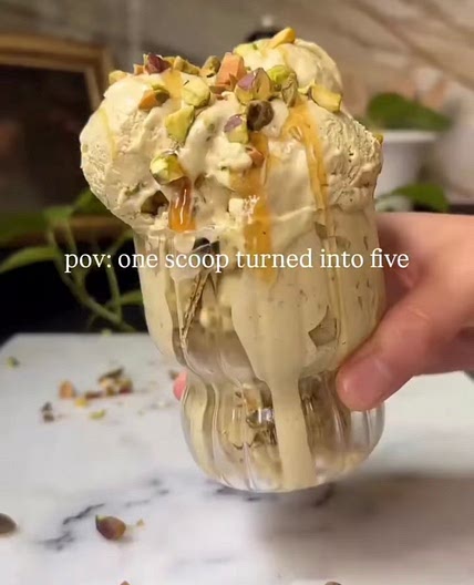 Pistachio Cottage Cheese Icescream (Blender)