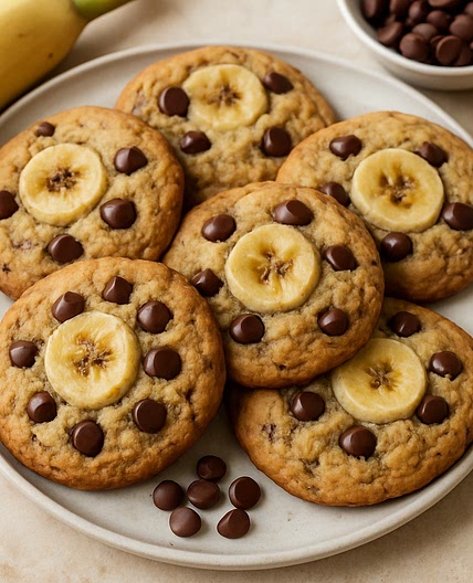 Banana Chocolate Chip Cookies
