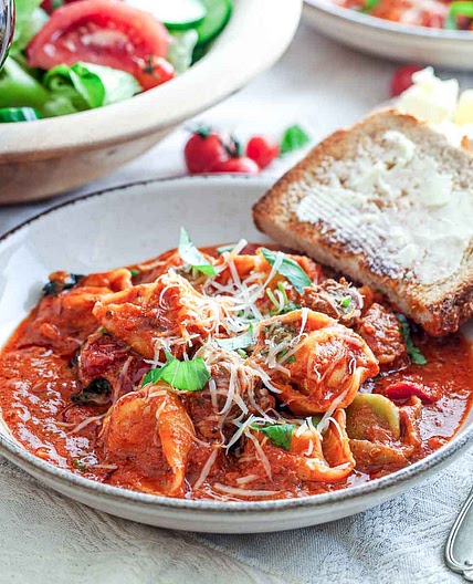 Italian Sausage and Tomato Skillet Tortellini