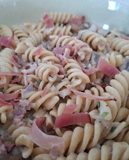 Pasta - Mushrooms, Speck and Cream