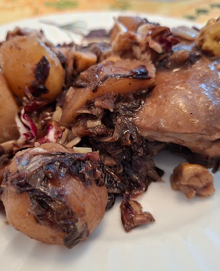 Braised Rabbit with Potatoes and Radicchio