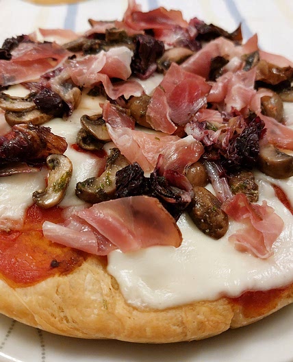 Pizza - Speck and Mushrooms