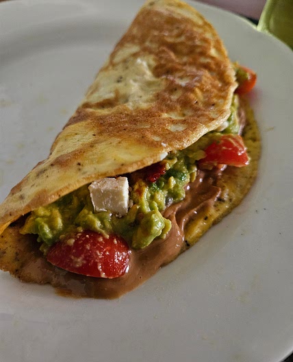 Smashed Avo and Peanut Butter Omelette