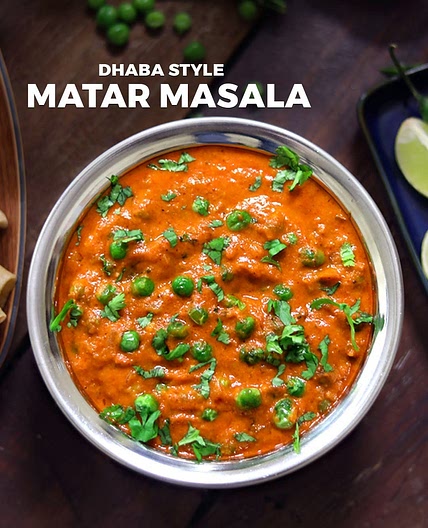 Dhaba Style Matar Masala | Green Peas Curry | Side Dish For Chap