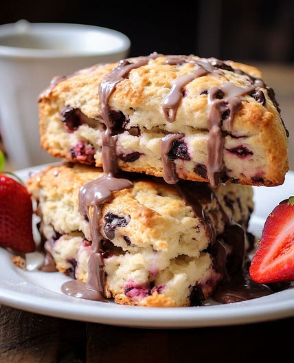 Strawberry Chocolate Chip Scones