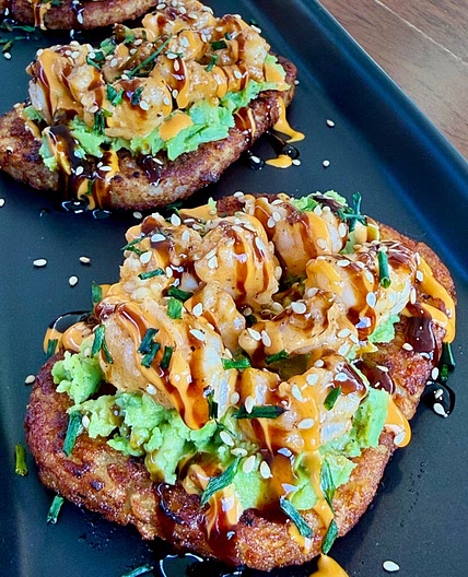 Blackstone Spicy Shrimp Loaded Hash Browns