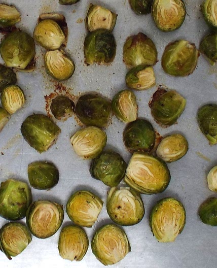 Roasted White Balsamic Brussels Sprouts