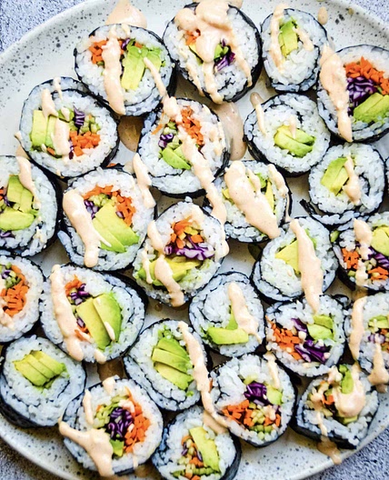 Rainbow Veggie Sushi Rolls