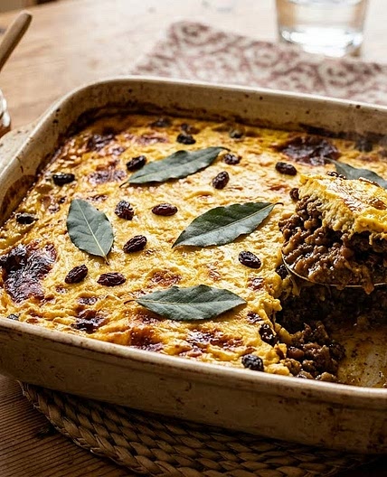 Bobotie (with hidden beans for a healthier option)
