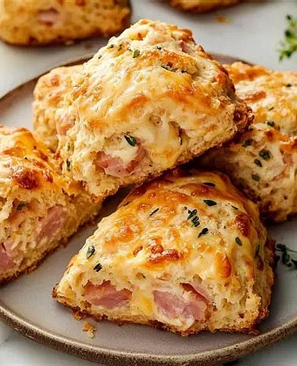 Healthy Savoury Ham & Cheese Scones