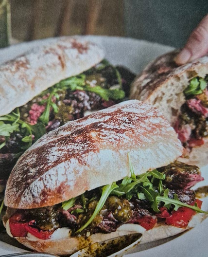 Steak & chimichurri sandwiches