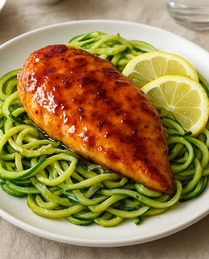 Honey-Lemon Glazed Chicken With Zoodles
