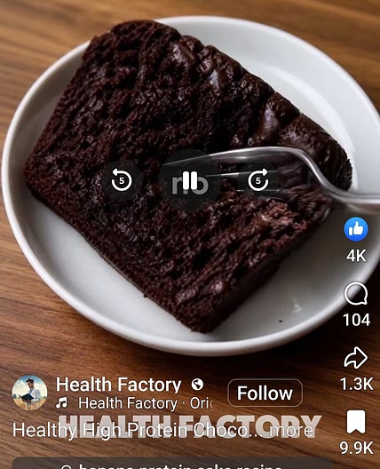 High Protein Chocolate Banana Cake