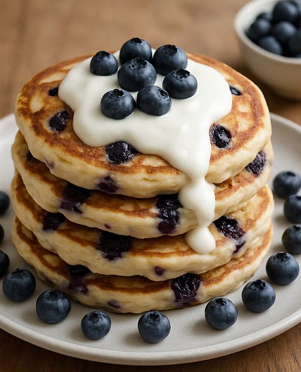 Blueberry Yogurt Pancakes