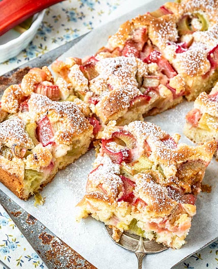 Rhabarberkuchen vom Blech