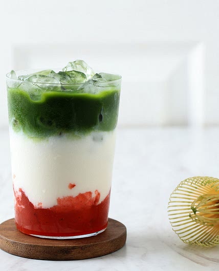 Strawberry Matcha Latte