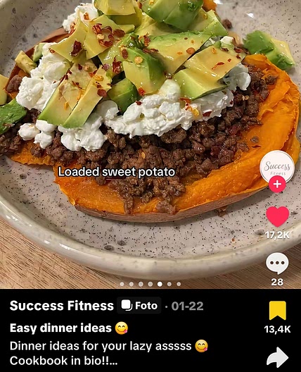 Beef Bowl Baked Sweet Potato