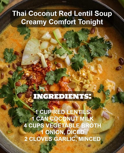 Vegan coconut lentil soup