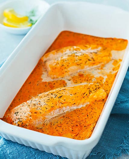 Lachs Sahne Gratin - einfaches Rezept mit Sahne-Soße